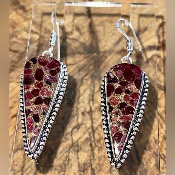 Ruby in Copper Earrings 2” - Picture 6 of 11